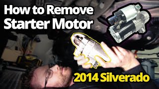 How to Remove Starter 2014 Silverado, Sierra, Suburban, Tahoe with 5.3L L83 and 6.2L L86