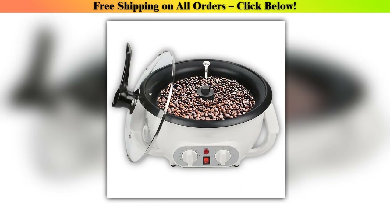 Electric Coffee Bean Roaster Coffee Baked Peanut Beans Baking Stove Popcorn Make Dryer Roasting