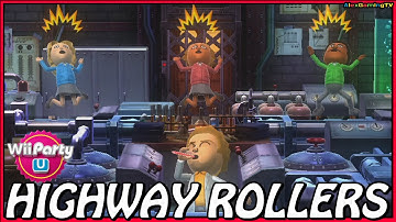 Wii Party U - Highway Rollers (Rachel vs Monica vs Steven vs Matt, Expert com) Board Game Play