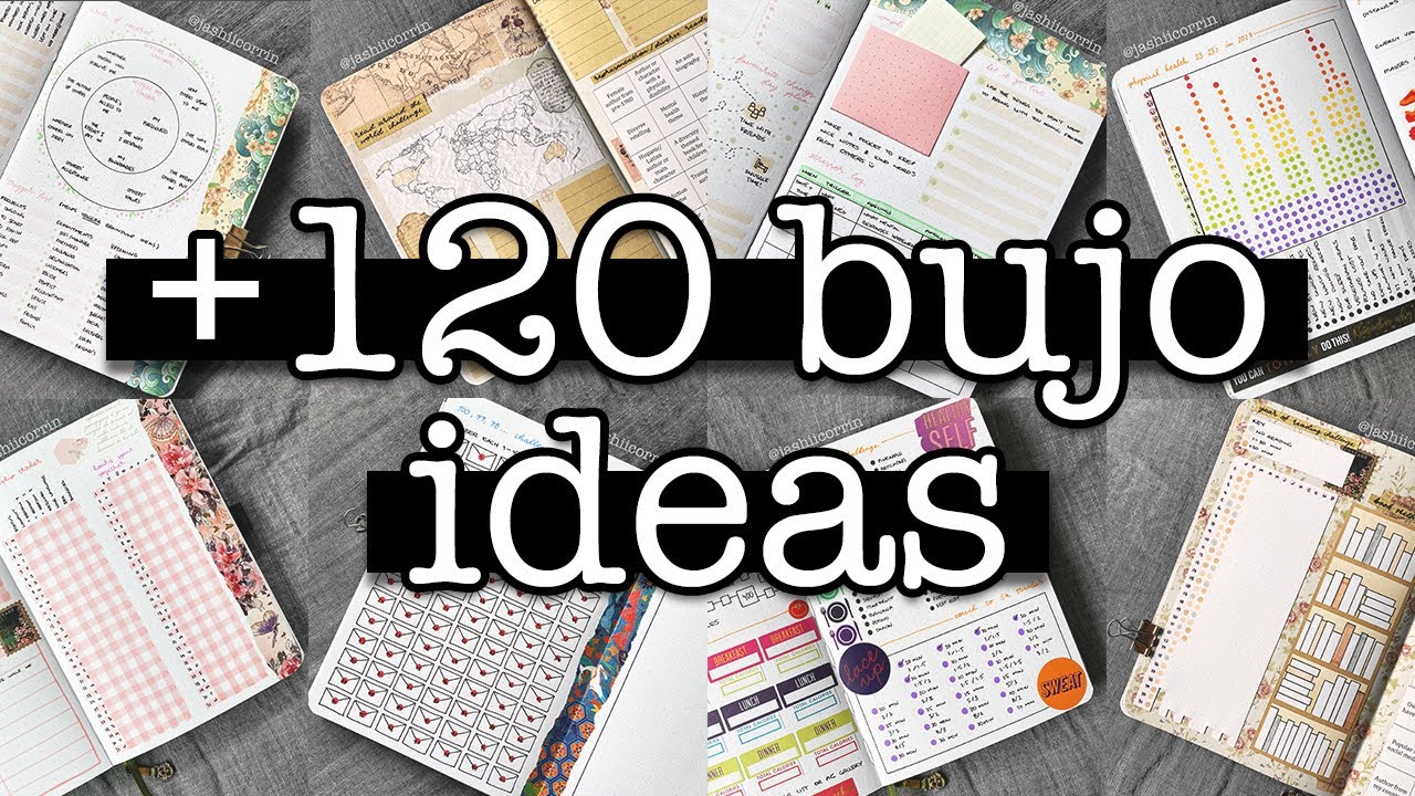 Bullet journal ideas MARATHON 💜 +120 ideas for your bujo 