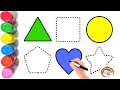 Shapes, colors, numbers for kids &amp; toddlers | 2d Shapes drawing | kids videos, kids Rhymes, ABC Song