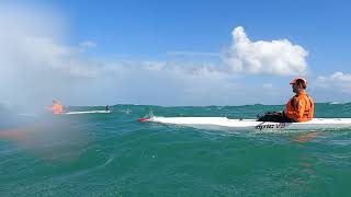 Epic V9 Surfski Downwind Force 8 on 21:05:21