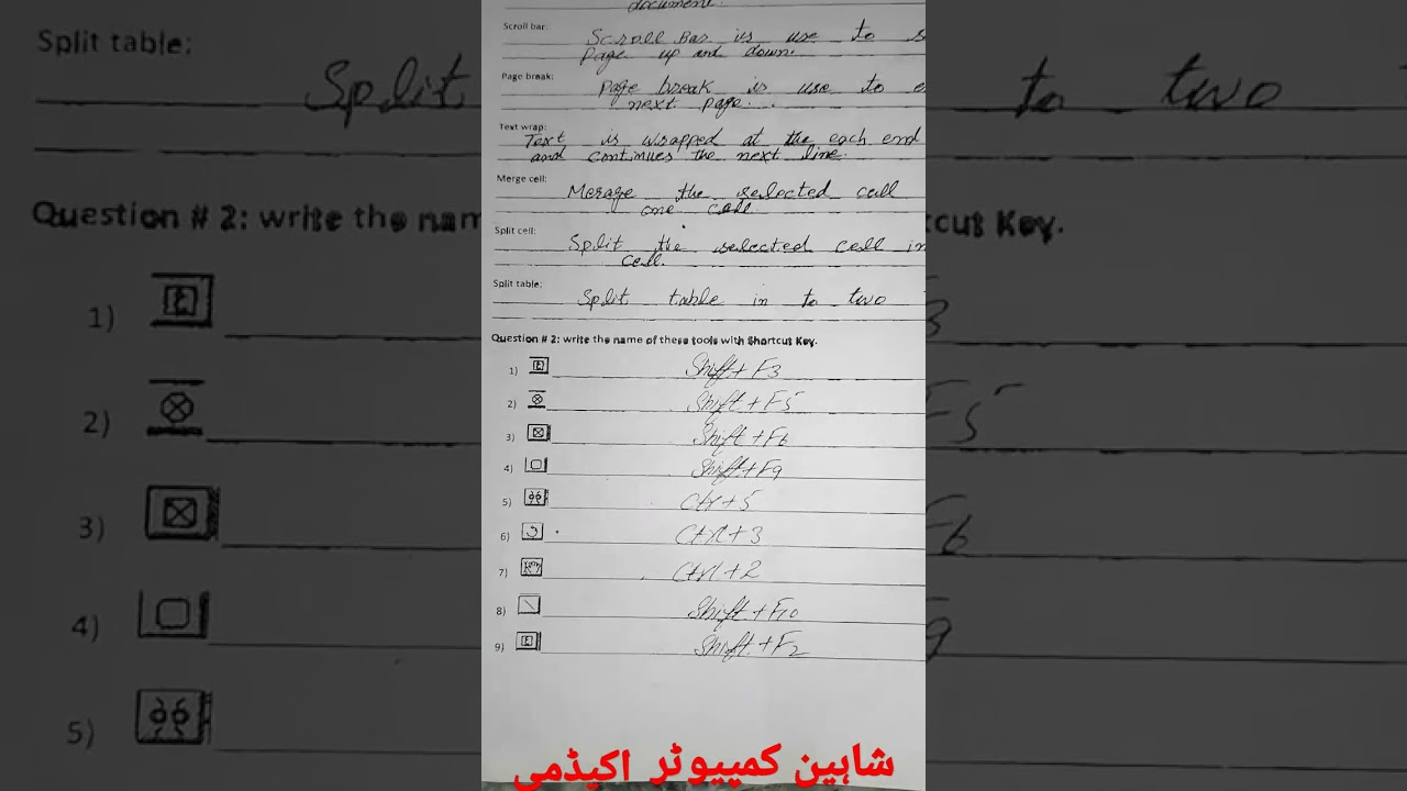Inpage tool with shortcut keys.
