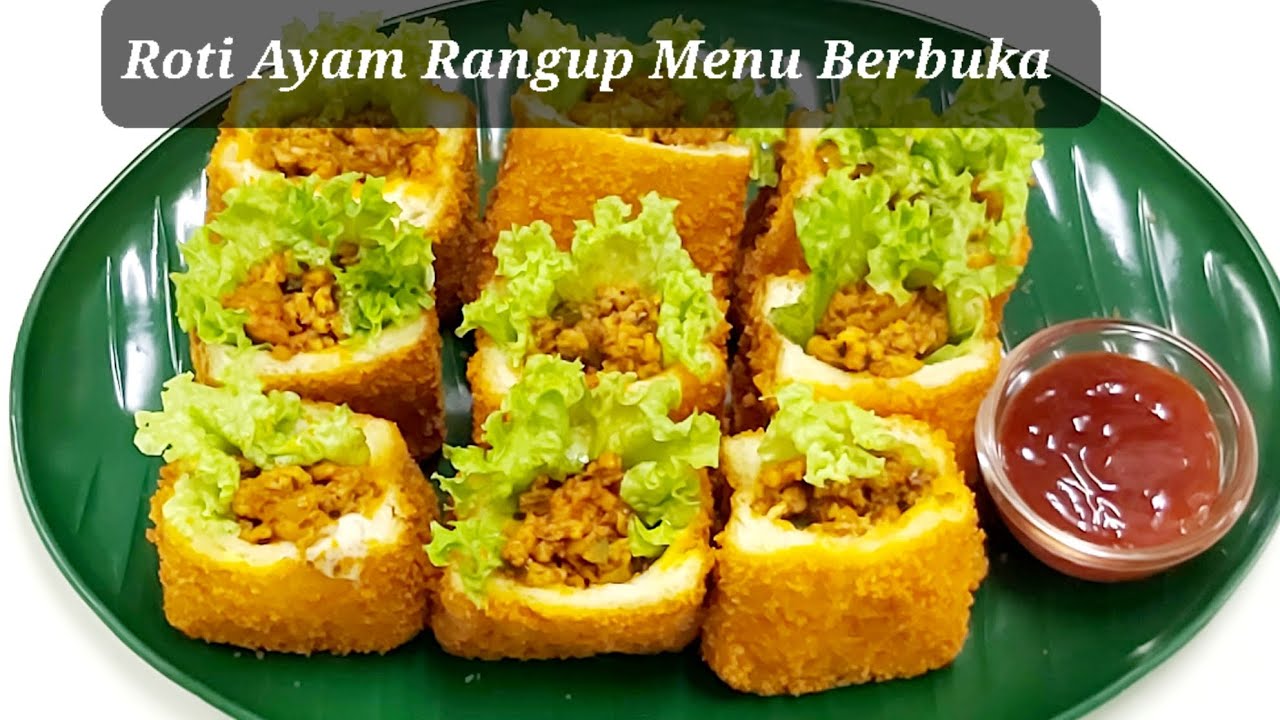 Roti Ayam Rangup Menu BerbukaGolden Chicken Bread #milahskitchen #youtube 