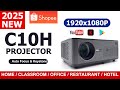 【Shopee Malaysia】C10H Smart LCD Projector Android 9.0 System 1080P 2G+32G for Classroom Home Office
