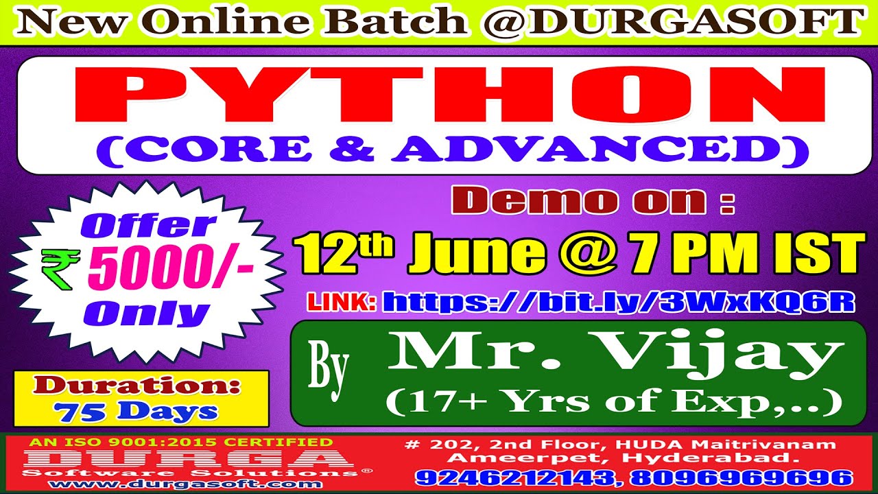 PYTHON Online Training @ DURGASOFT - YouTube