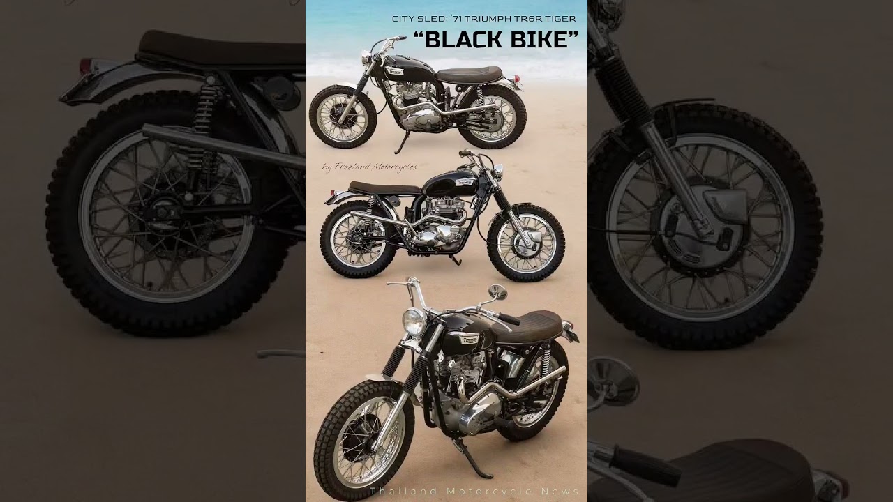 CITY SLED: ’71 TRIUMPH TR6R TIGER “BLACK BIKE”  
