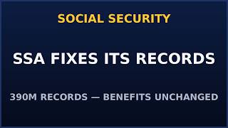 Details SSA Is Fixing 390 Million Social Security Records — Your Benefits Are Not Changing News