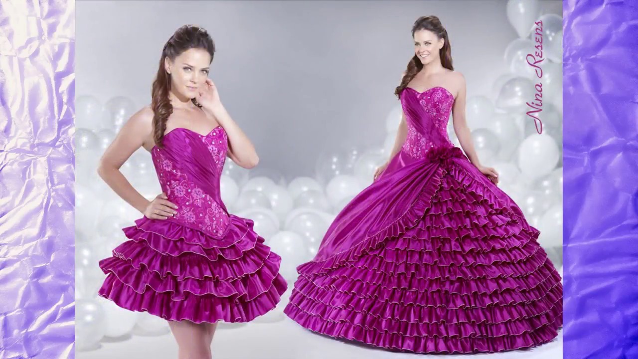 Los vestidos morados mas bonitos para xv años//CAMILA ALESITA - YouTube