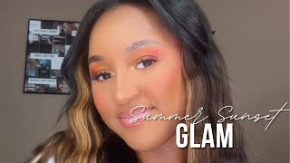 Summer Sunset Glam | Full Detailed Tutorial