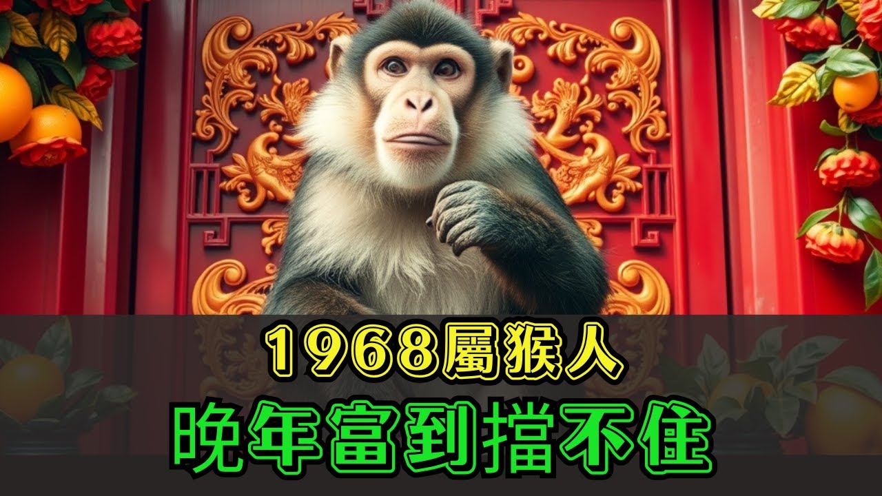 天命不凡！1968年屬猴人其實「自帶財庫」！58歲後財門全開，錢自己找上你，晚年富貴擋不住！#屬猴 #1968年屬猴 #生肖猴 #財庫覺醒 #財運爆發 #戊申猴 #2026年屬猴運勢