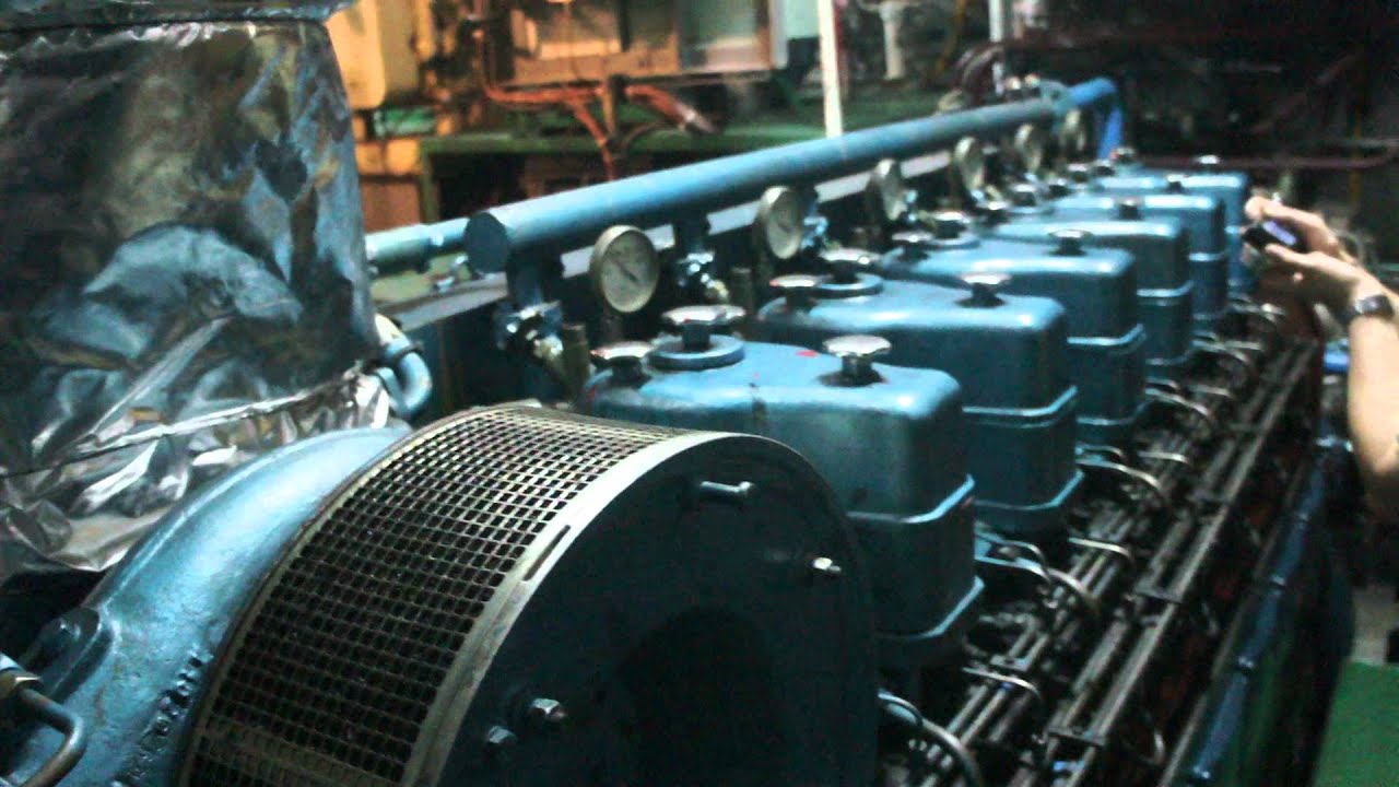 Engine room tour of a river oil tanker YouTube