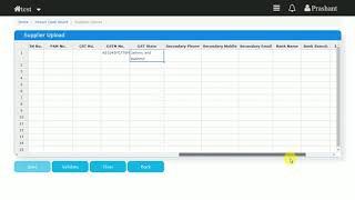 Supplier Master data bulk Upload
