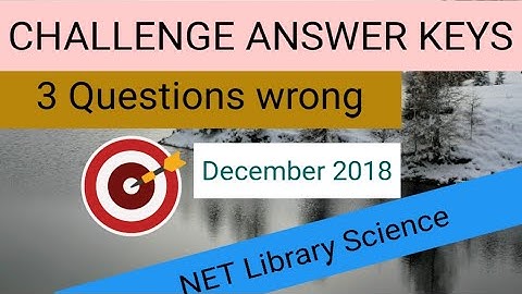 Challenge NET Answer Keys December 2018/ NTA