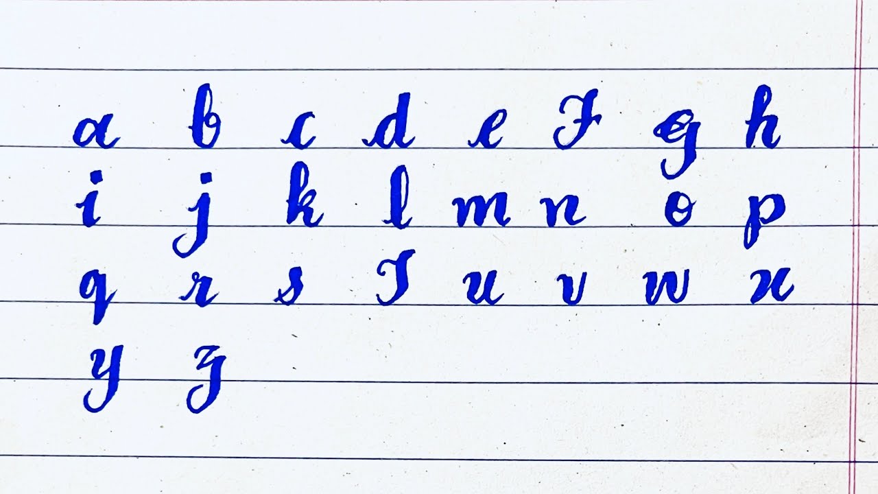 How to write a to z in cursive|Neat and clean handwriting |practice ...