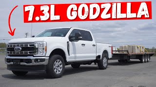 Ford F250 7.3L GODZILLA V8 Engine Towing Heavy (14,000lbs) | Do You NEED a DIESEL??