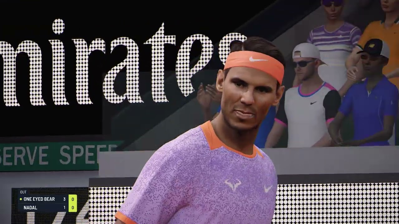 TieBreak Tennis One Eyed Bear vs Rafael Nadal Legendary Difficulty