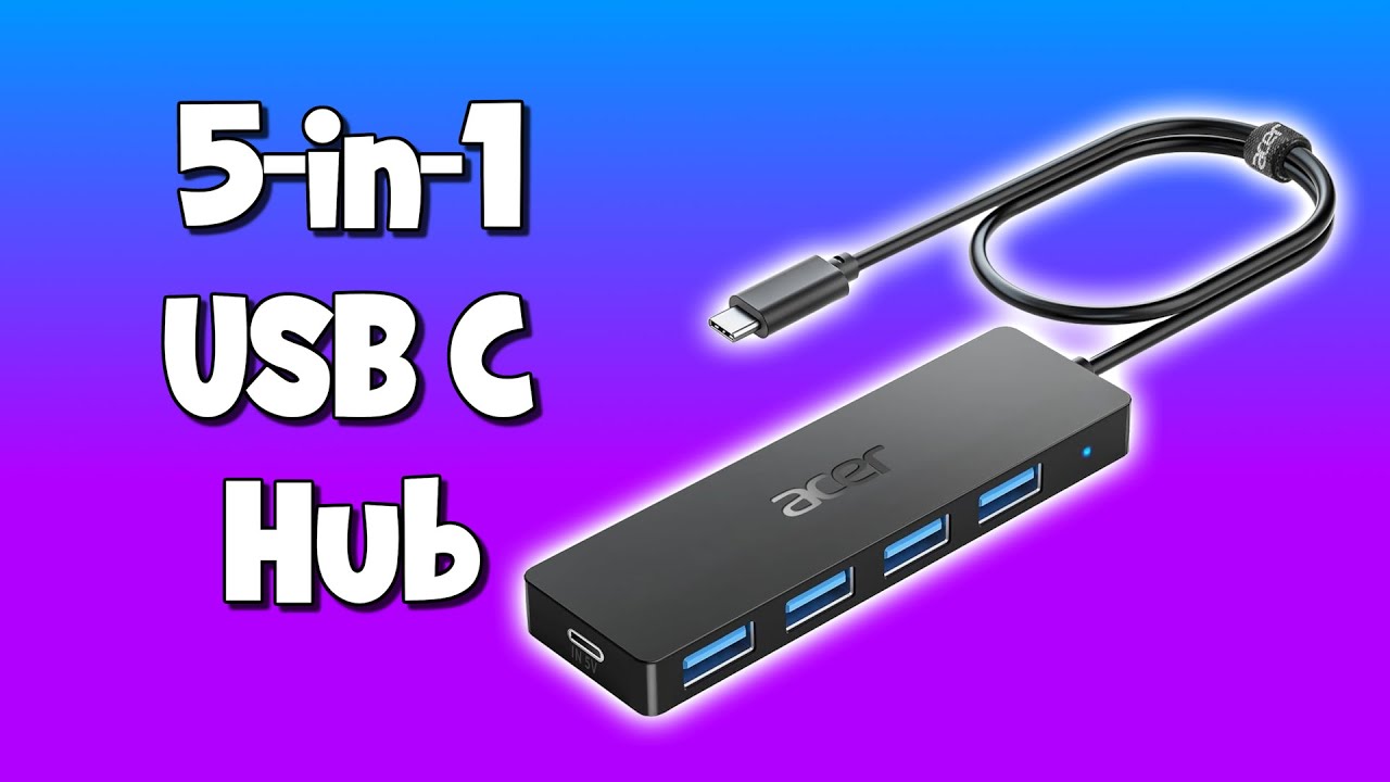 Acer 5-in-1 USB C Hub for MacBook and Widows Laptops
