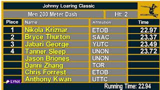 200m Open Johnny Loaring Classic Windsor Ontario May 18th 2019