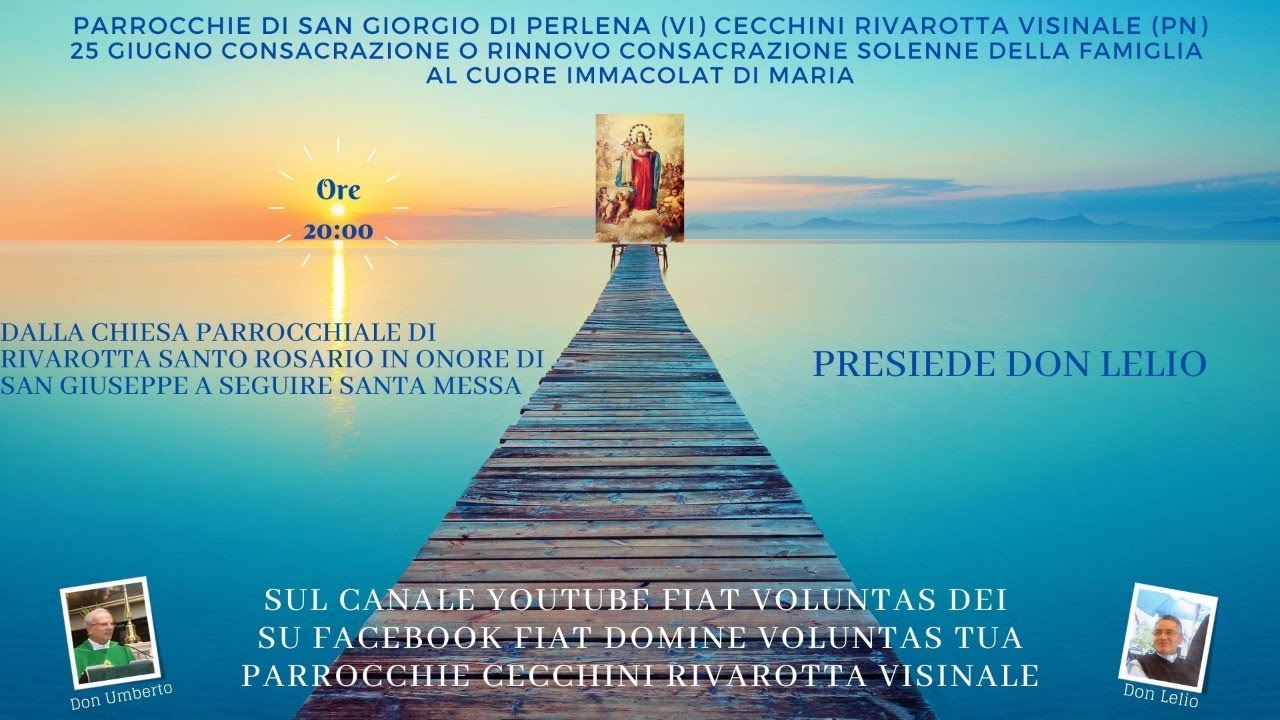 ORE 20.00 SANTO ROSARIO IN ONORE DI SAN GIUSEPPE - YouTube