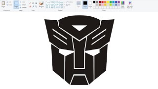 How to draw Transformers Logo in Computer using Ms Paint. screenshot 3