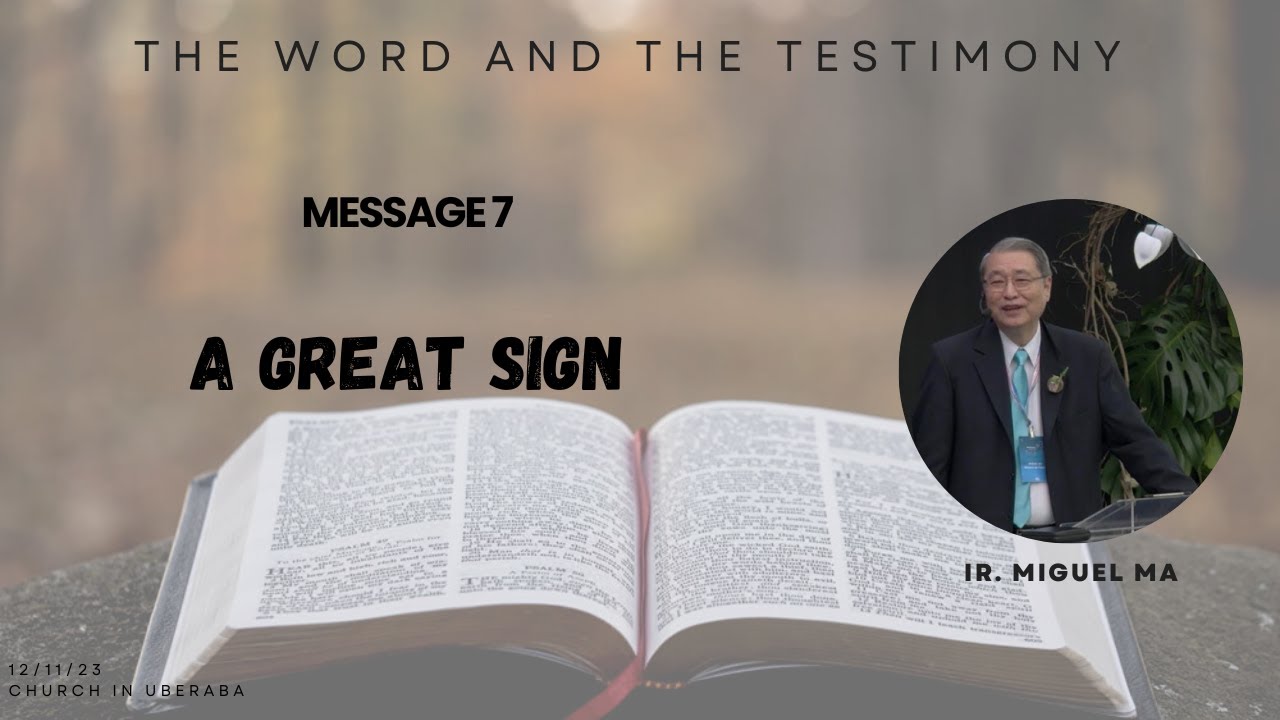 Message 7: A Great Sign - YouTube