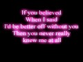 Skillet - believe lyrics.