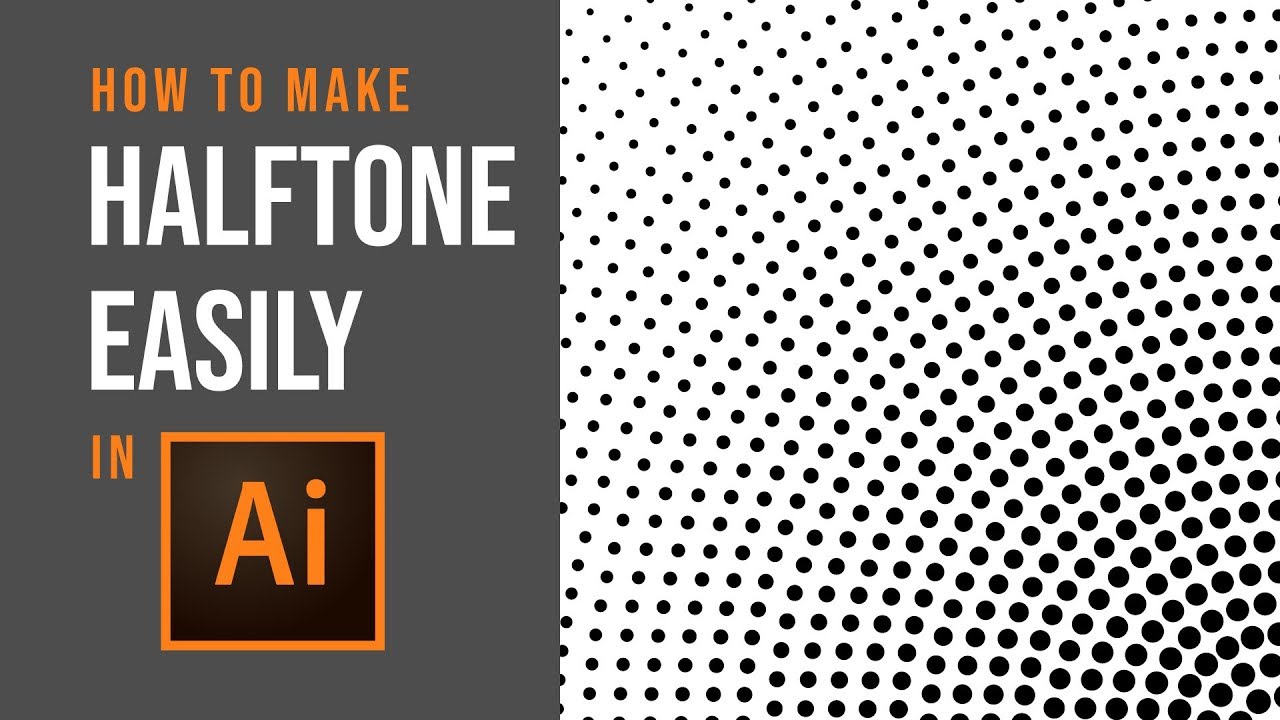 เปลี่ยนภาพสีเป็นขาวดํา illustrator  2022  How to make Halftone Easily - Adobe Illustrator Tutorial