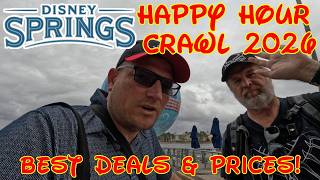 4th Annual Disney Springs Happy Hour Crawl 🍻 11 Stops! | Best Deals + Prices