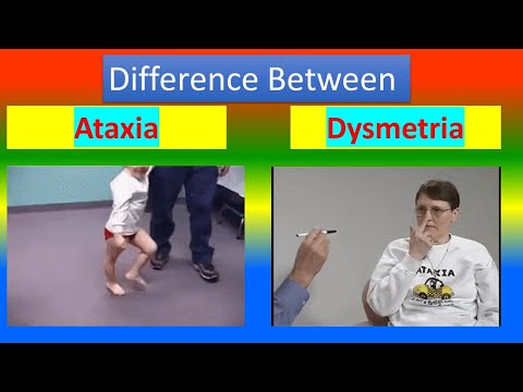 Video: Jaký je rozdíl mezi ataxií a dysmetrií?