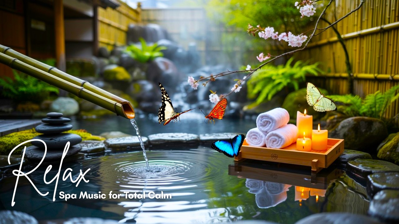 Tranquil Zen Spa Music 🏯 | Kyoto no Yasuragi (京都の安らぎ) – Soft Piano & River Flow