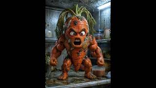 Carotte mutante oubliée dans un frigo #Horreur #Animation #IA #MagiqueCreation