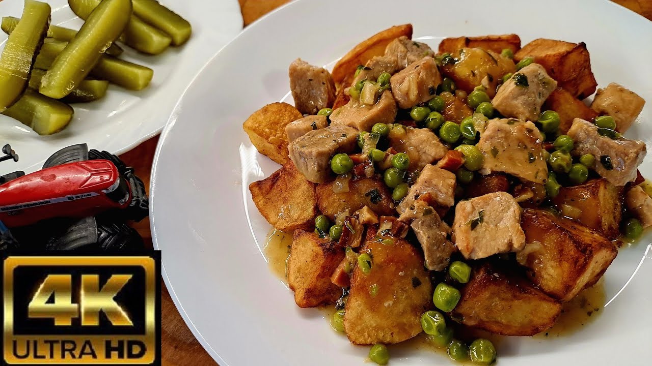 Zöldborsós sertés brassói jó szaftosan! Természetesen főtt-sült burgonyával nem sima sültkrumplival!