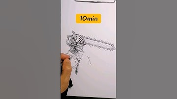 Drawing Denji Chainsaw Man challenge in 10sec, 1min, 10min, 1hour 🔥😈 #shorts #chainsawman #denji