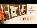 DIY Wood Sign: &quot;HOME&quot; | kzvDIY