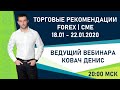 Торговые рекомендации FOREX | CME от Ковача Дениса 18.01 - 22.01.2021