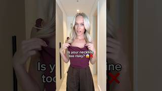 Fashion hack every girl should know for those deep necklines! 😮💨 #fashionhack #stylingtips