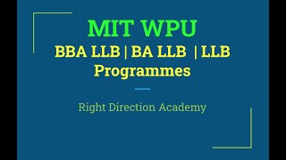 MIT World Peace University | BA LLB | BBA LLB | LLB Entrance Cet