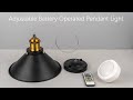 How to install a battery operated pendant light without electrical hard wiring work