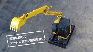 コマツ ミニショベル PC58UU-6 テレスコピックアーム仕様 - YouTube