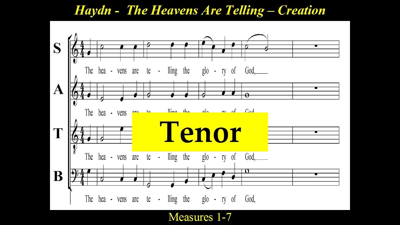 THE HEAVENS ARE TELLING Glory of God HAYDN CREATION words lyrics text  trending sing along song music 