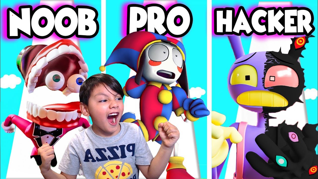 NOOB vs PRO vs HACKER en DIGITAL CIRCUS RUN | Karim Juega