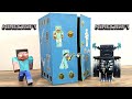YouTube thumbnail: Making LARGEST LEGO Minecraft Warden and Herobrine MYSTERY BOX