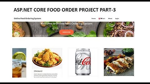 #3 : ASP.NET CORE  Food Ordering Project | Scratch Project |  Fully Functional