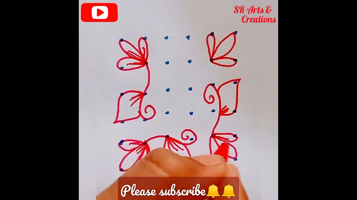 రోజు వారి చుక్కల ముగ్గు #shorts #rangoli #muggulu #kolam #penart #dailykolam #dotsrangoli #flowers