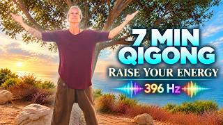 7 Minute Beginner Qigong | Release Stagnant Energy & Raise Your Vibration • 396 Hz