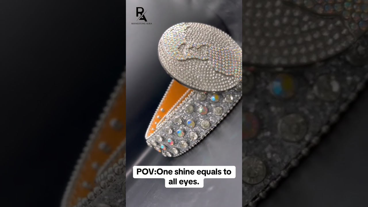 POV: One Shine = All Eyes 💎 | Globe Buckle Rhinestone Belt ✨