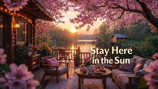 Cozy Spring Lake Cabin LoFi Jazz 🌸 Relaxing Sunset Beats for Study & Chill