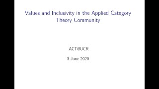 ACT@UCR Seminar: Values and Inclusivity in the ACT Community - Nina Otter