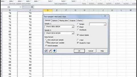 Excel 2010 with XLSTAT Video13   Hypothesis Test and Confidence Interval for Mean of Paired Differen